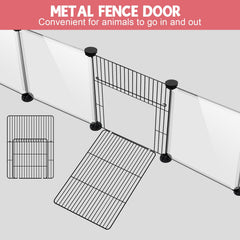Viscoo metal fence door design enables easy pet entry and exit.
