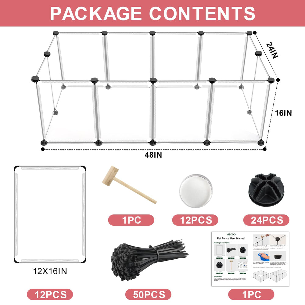 VISCOO portable small-animal playpen setup shows flexible configuration