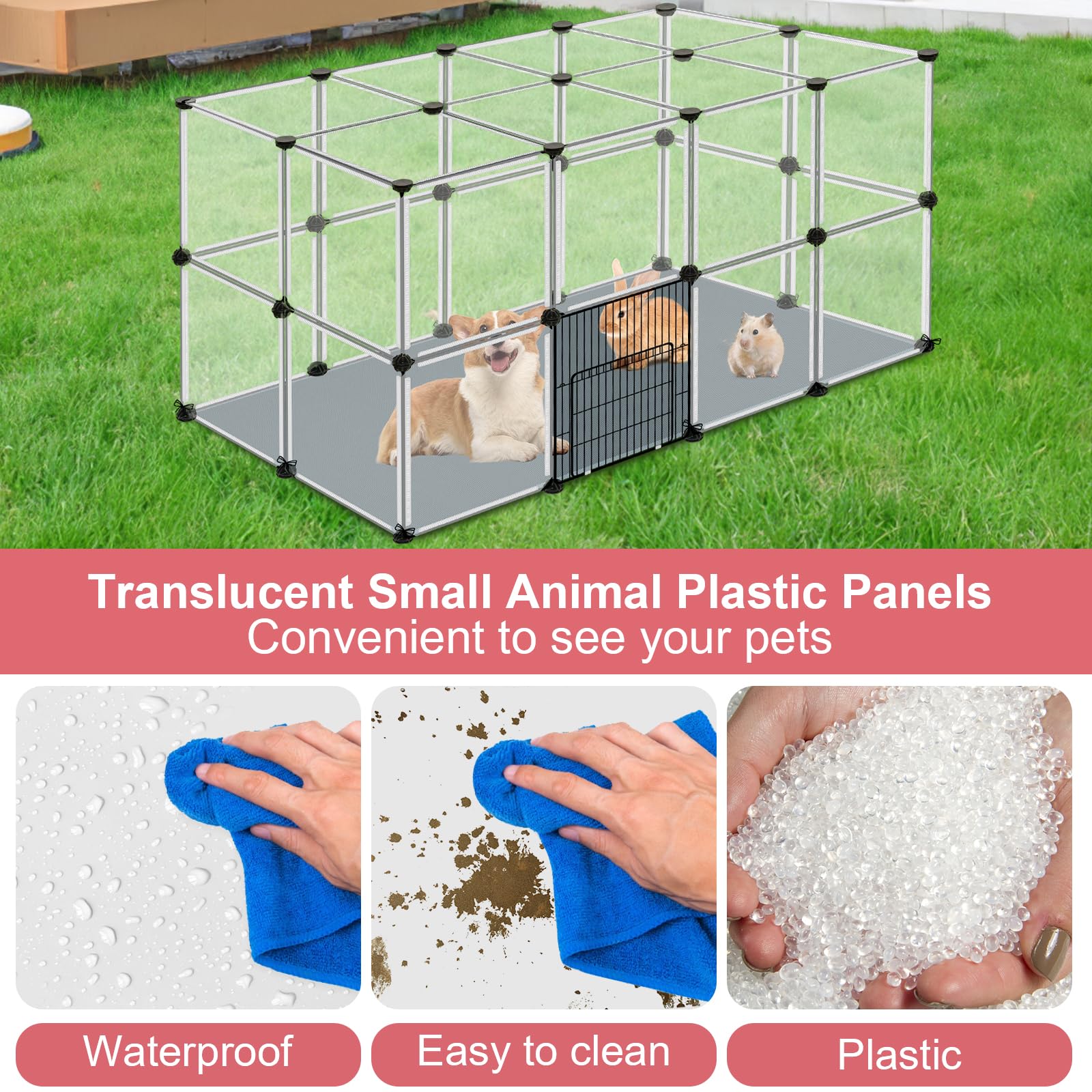 Viscoo indoor setup suitable for guinea pigs or rabbits.
