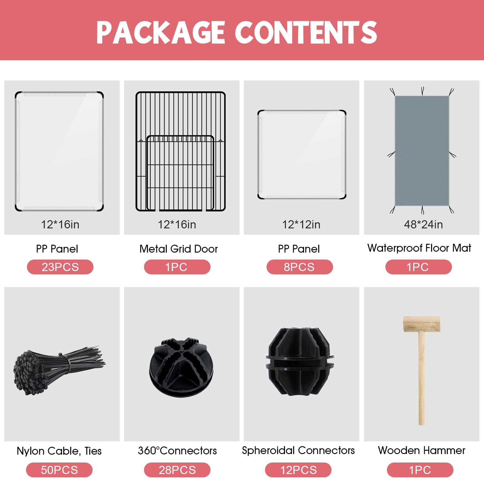 Viscoo top cover panels prevent escapes while keeping pets visible.