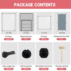 Viscoo top cover panels prevent escapes while keeping pets visible.