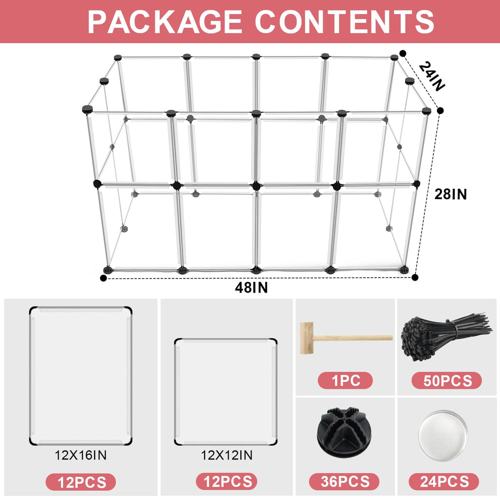 VISCOO transparent pet pen side view enables quick observation during play
