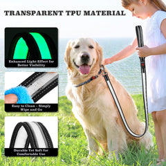 Visinite leash with reflective strips providing 360-degree visibility