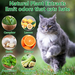 VITAFOR cat deterrent ball outdoor usage demonstrates placement outdoors