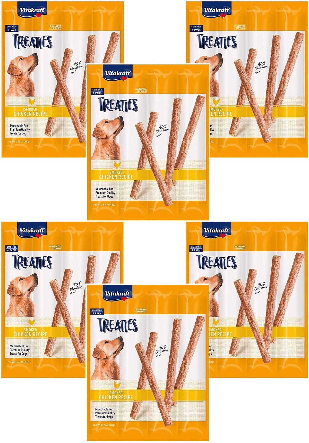 Vitakraft Treaties dog treats in smoked chicken sticks for training rewards