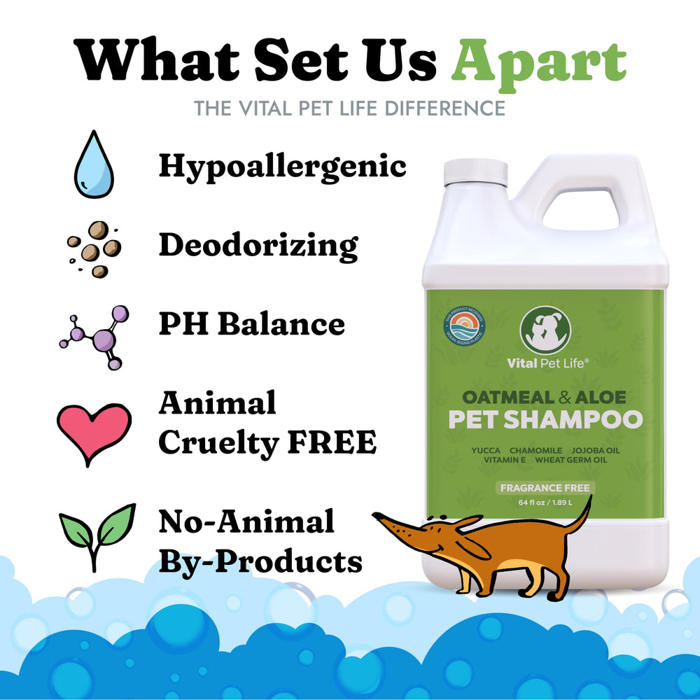Vital Pet Life dog shampoo aloe vera swatch demonstrates hydrating care