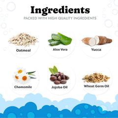 Vital Pet Life dog shampoo oatmeal ingredients highlight natural soothing formula