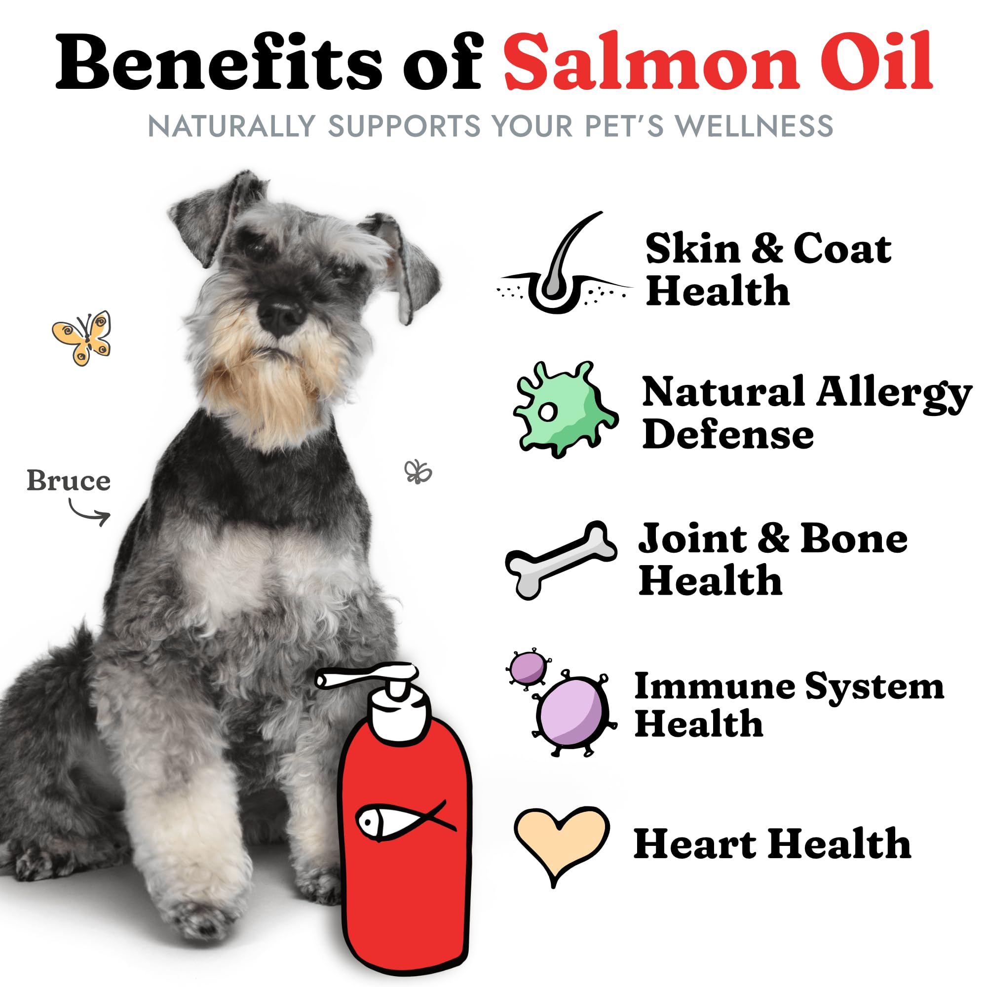 Vital Pet Life salmon oil liquid pour for easy daily dosing