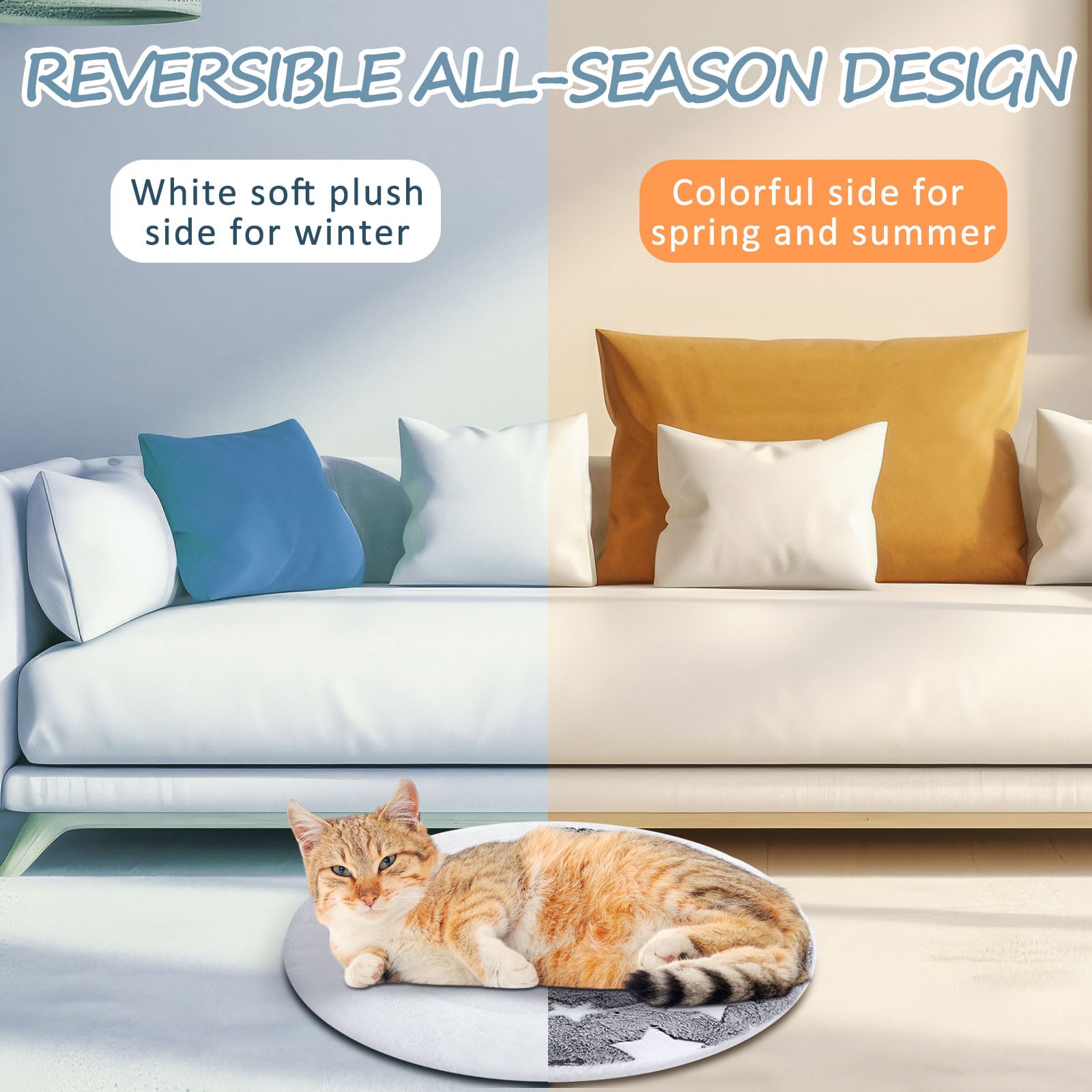 VitalCozy 16-inch mat shown in-use for on-the-go warmth.
