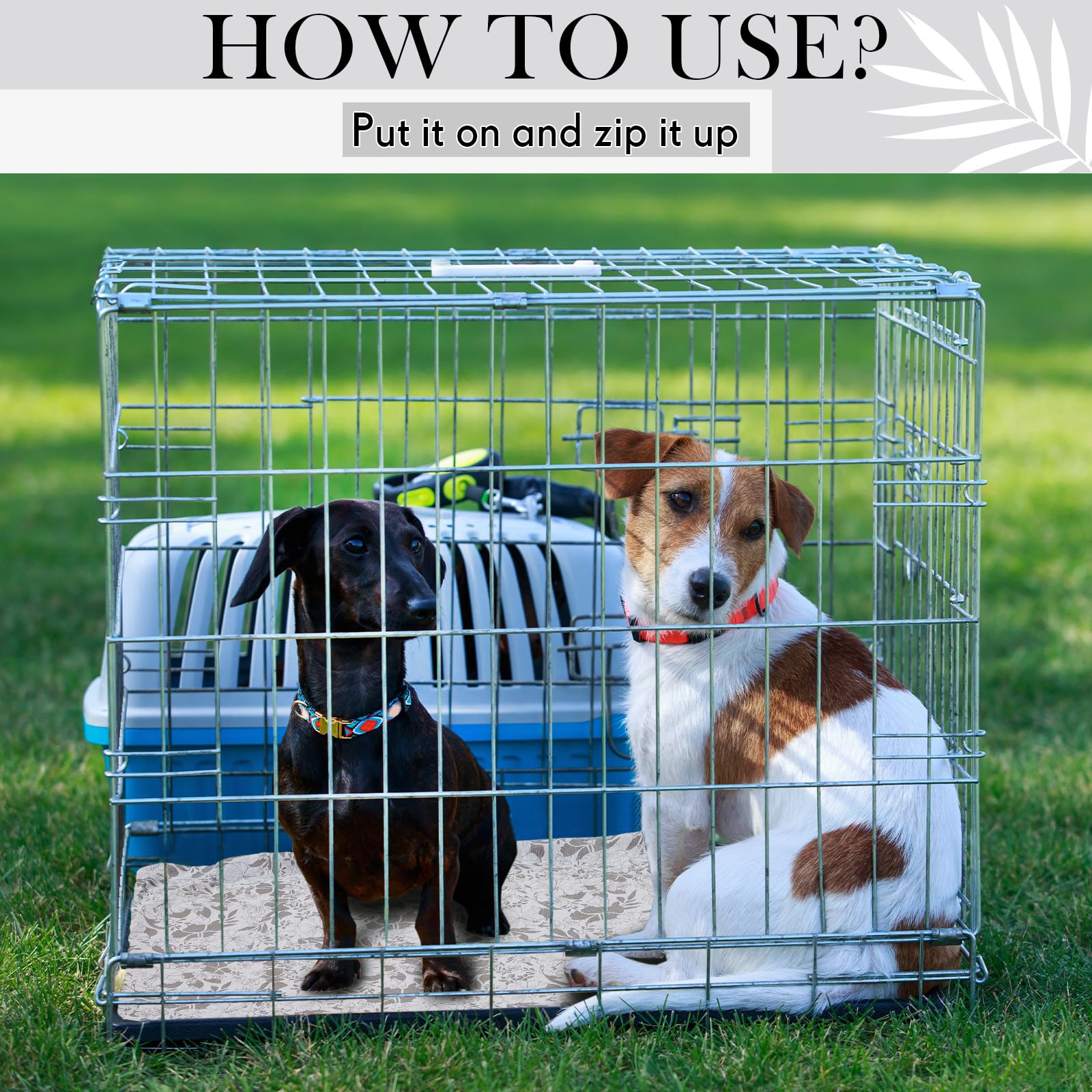 VitalCozy chew-resistant dog crate cover maintains softness during crate time.