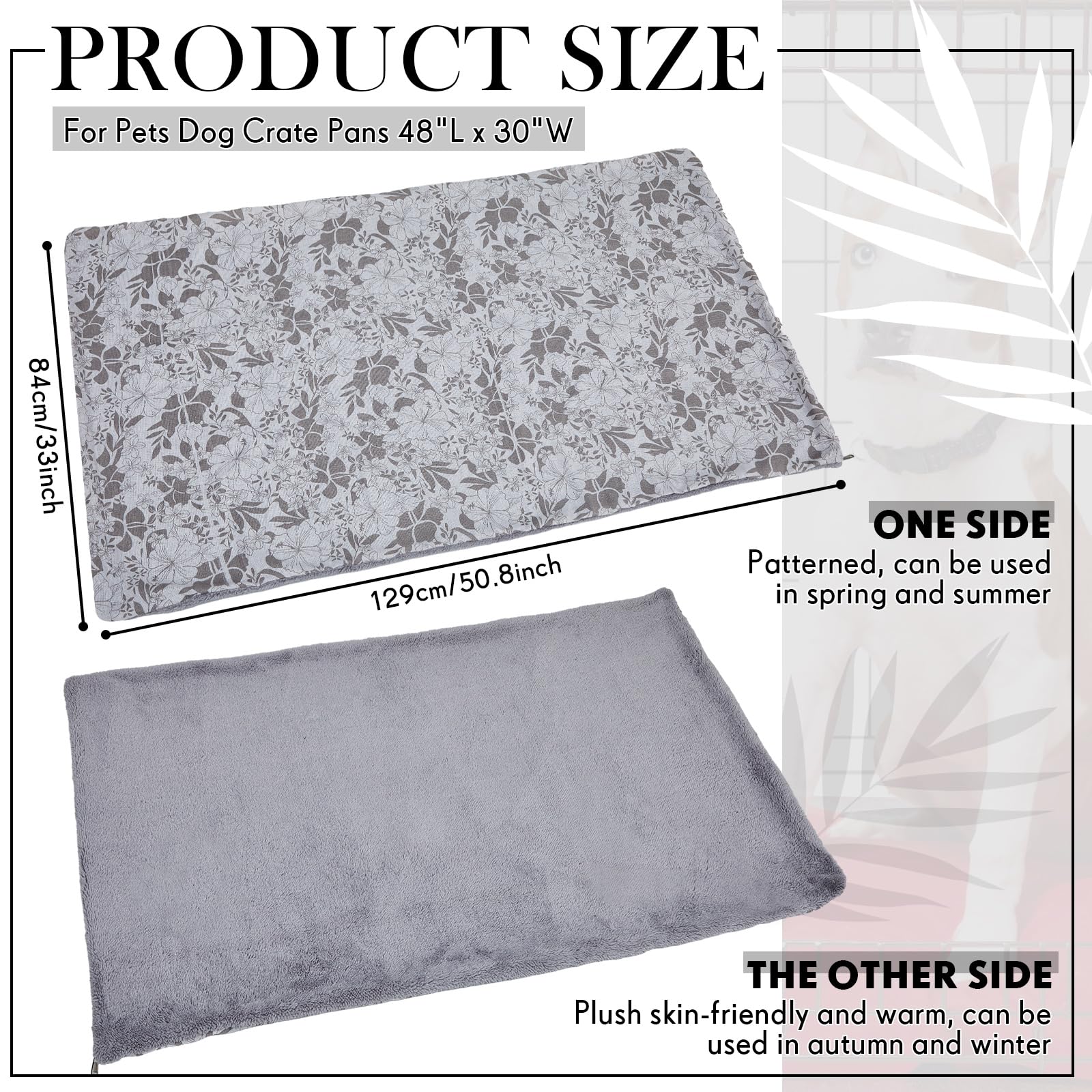 VitalCozy double-sided design crate cover offers warmth and plush comfort inside the crate.
