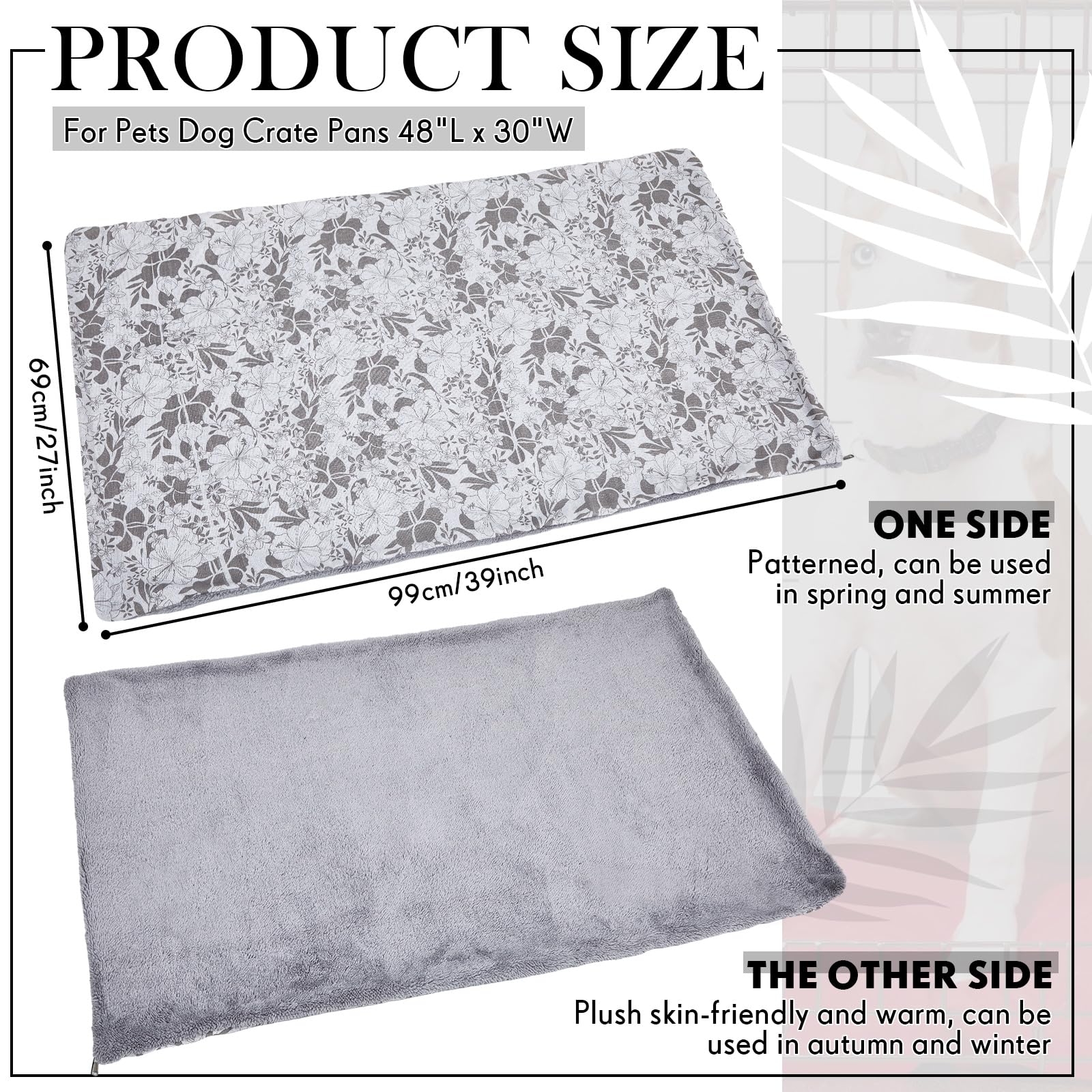 VitalCozy dog crate pan cover soft cotton plush interior enhances pet comfort.