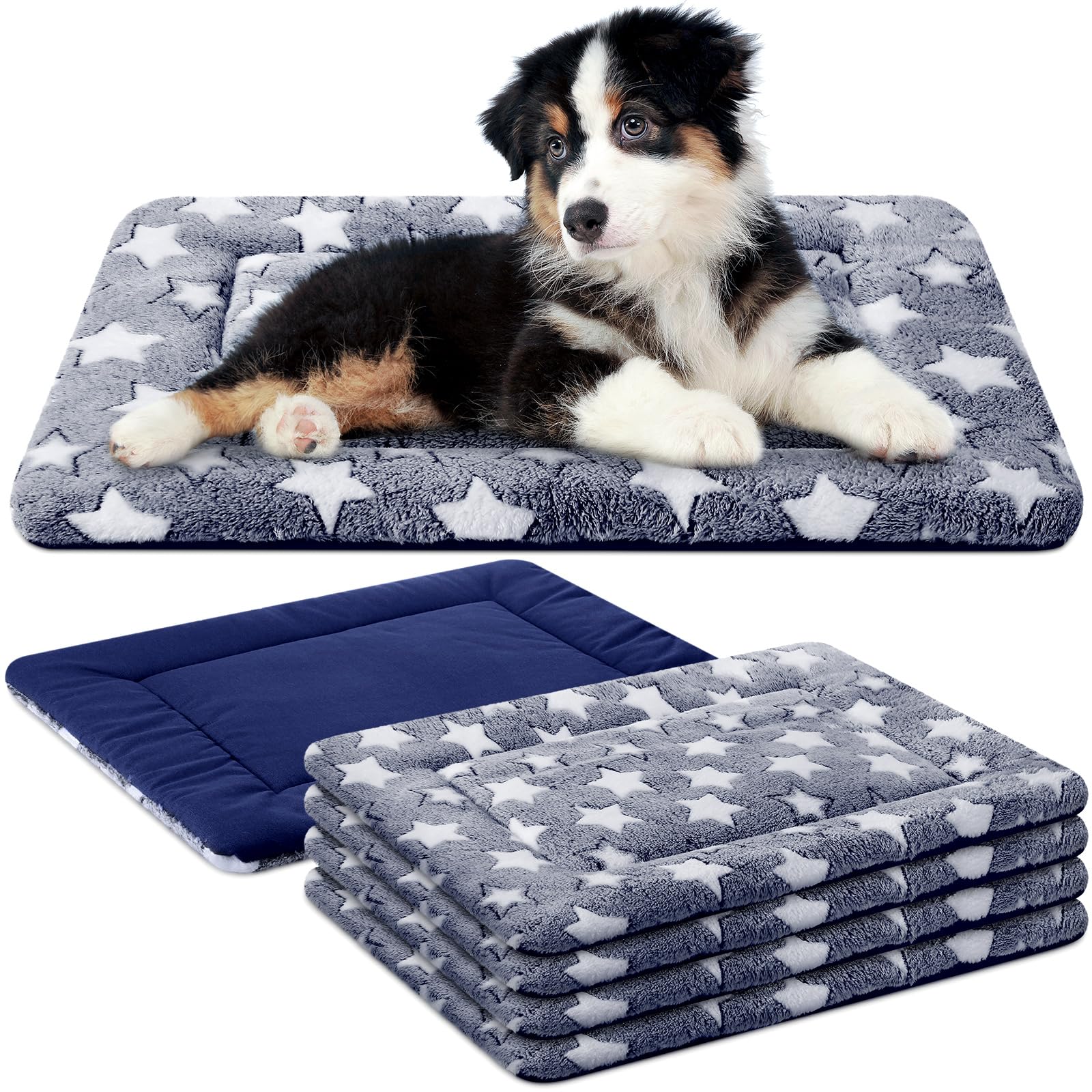 VitalCozy four-pack crate pads—cozy cushioning for dogs in crates.