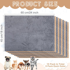 VitalCozy gray coffee fleece liners close-up showing plush warmth for small pets.