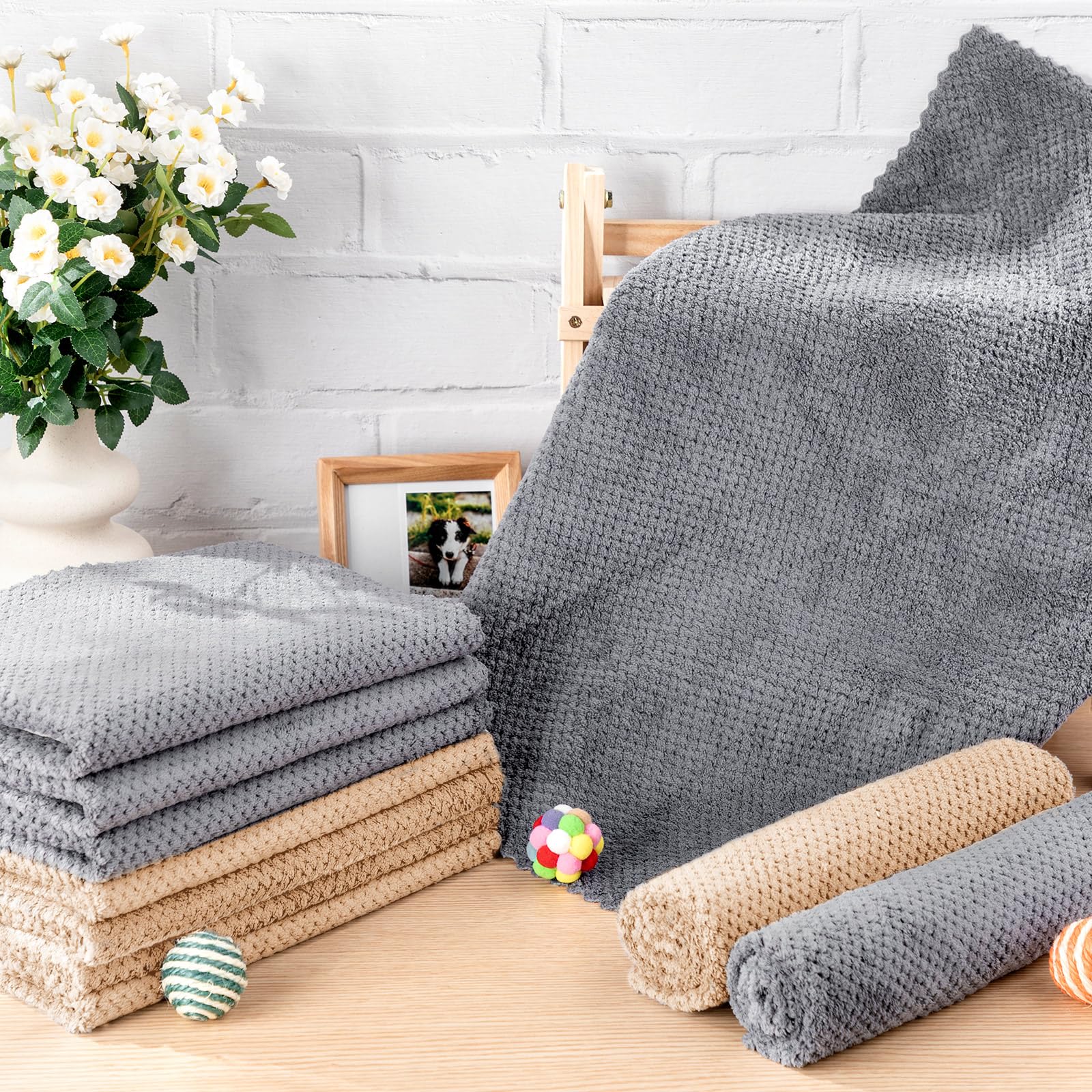 VitalCozy gray coffee-packaged set ready for quick pet care setup.