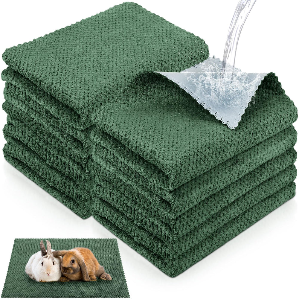 VitalCozy guinea pig cage liner in dark green; waterproof and washable bedding for homes