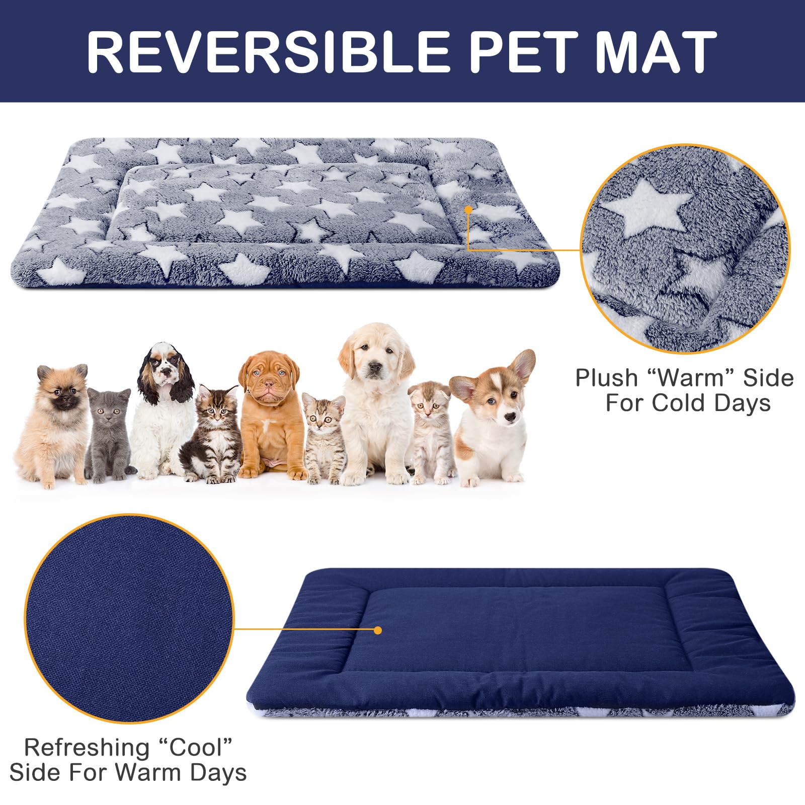VitalCozy linen-cotton breathable side keeps pets comfortable in warm weather.