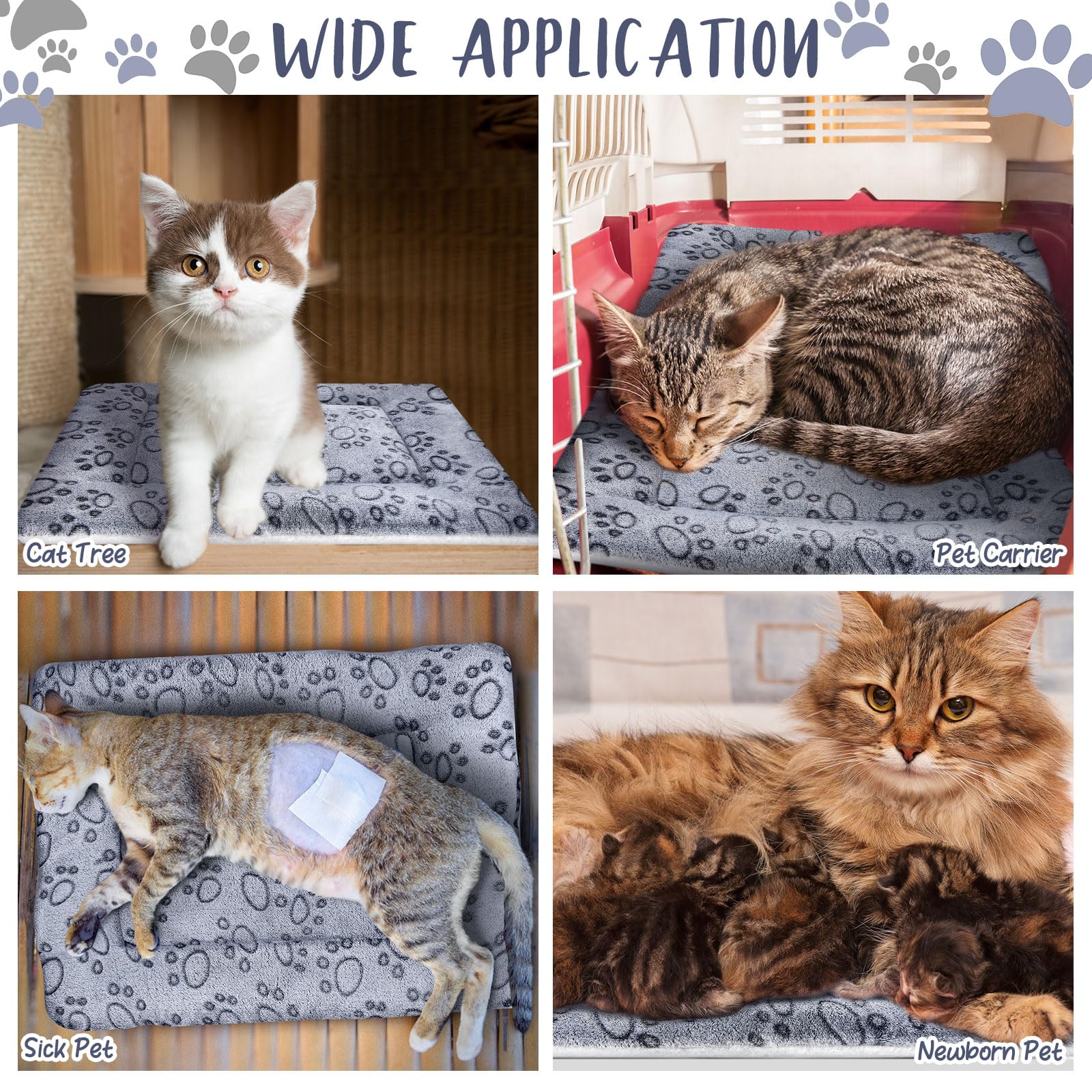 VitalCozy machine-washable cat mat in grey for easy cleaning
