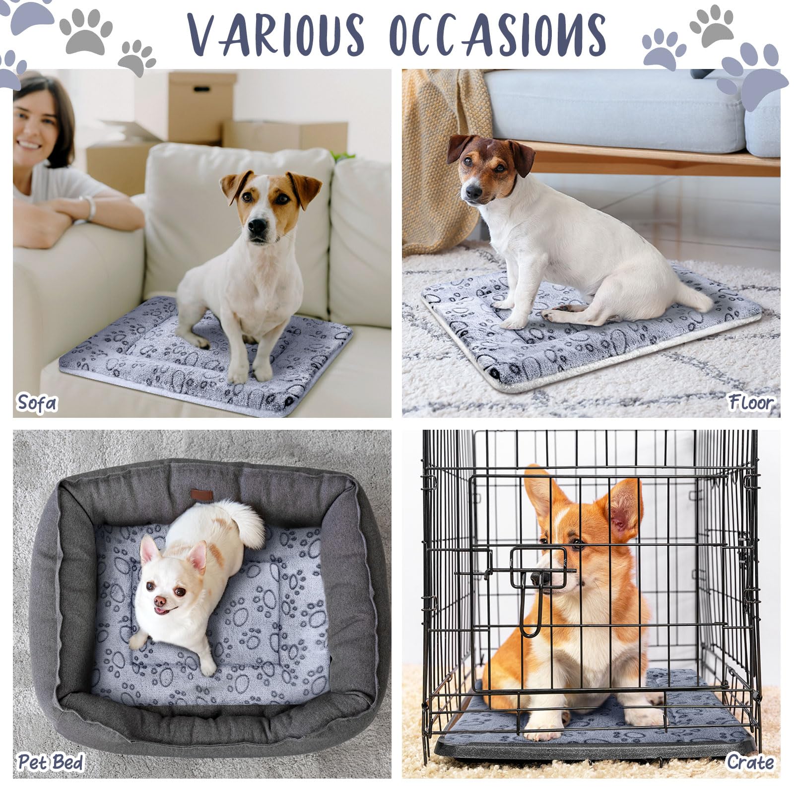 VitalCozy pet pad inside crate or bed for calming, cozy rest