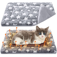 VitalCozy self-warming cat pad star 22x18 provides cozy warmth for indoor and outdoor naps.