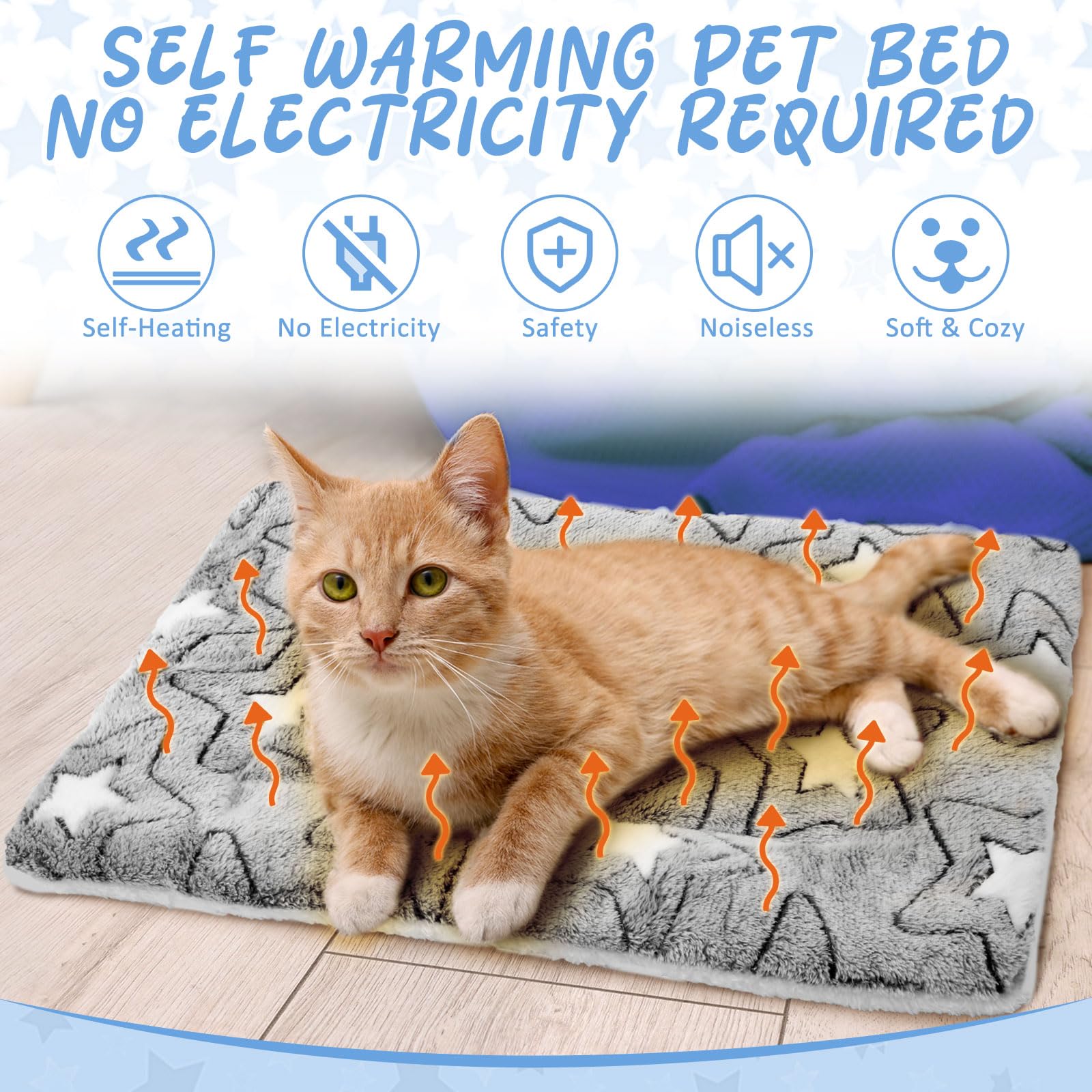 VitalCozy self-warming pet pad crate portable warmth for travel and outdoor use.