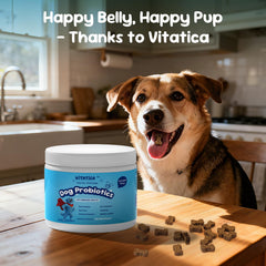 VITATICA Premium Probiotics for Dogs coat-shine chews promote skin and coat health