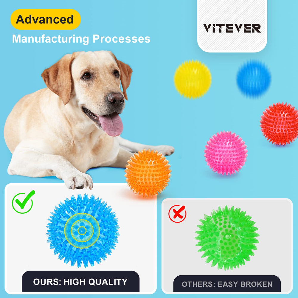Bola VITEVER naranja con espigas, ideal para perros medianos y grandes