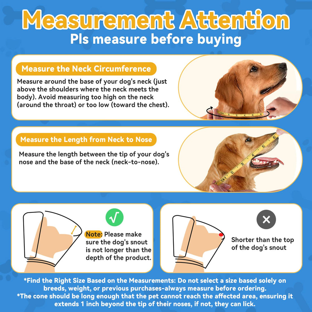 Vithael dog cone collar features a soft protective edge to reduce neck irritation.
