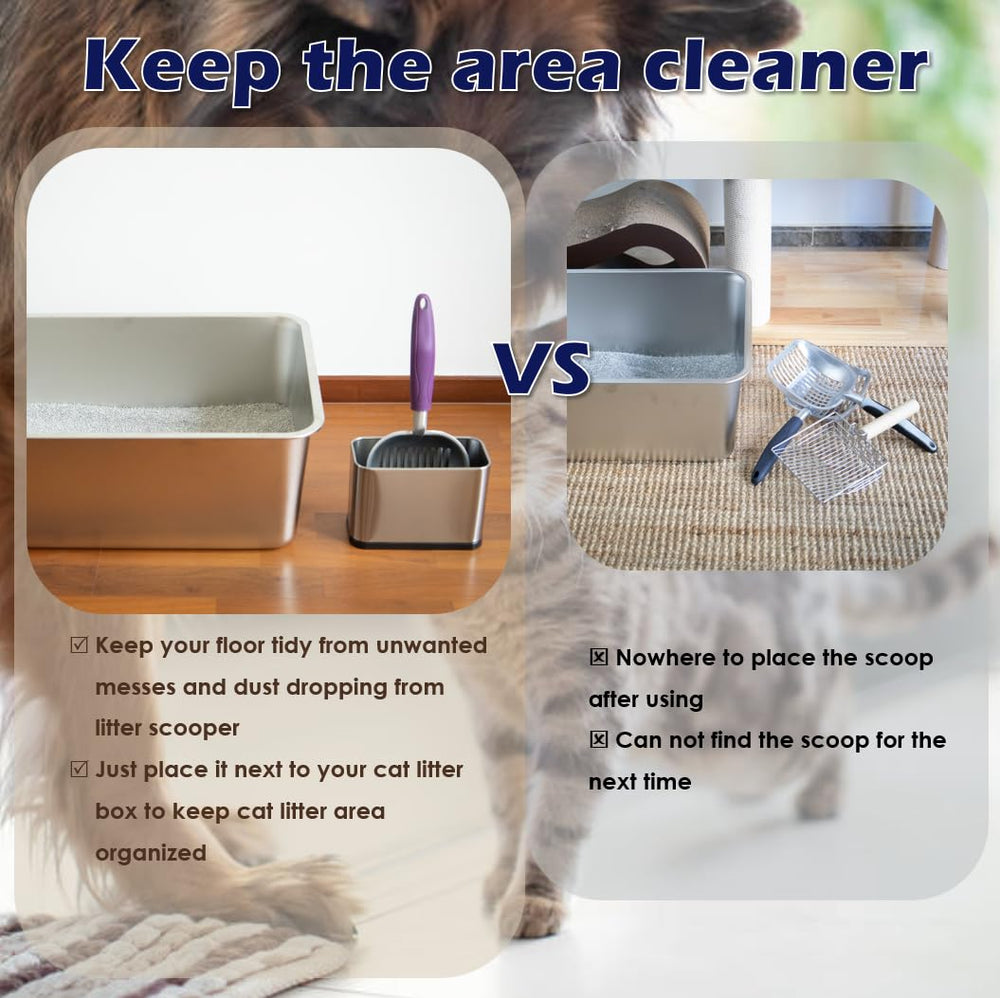 Vitisyao anti-spill scoop-storage design reduces mess around the litter area.