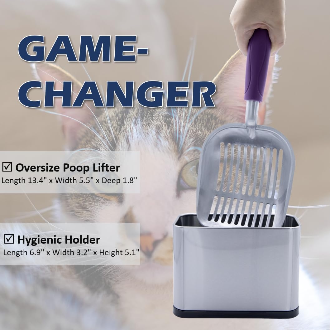 Vitisyao stainless steel scoop holder prevents tipping and corrosion for long-lasting use.