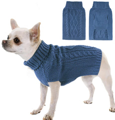Viunimo cute puppy turtleneck sweater front view showing cozy warmth for small dogs
