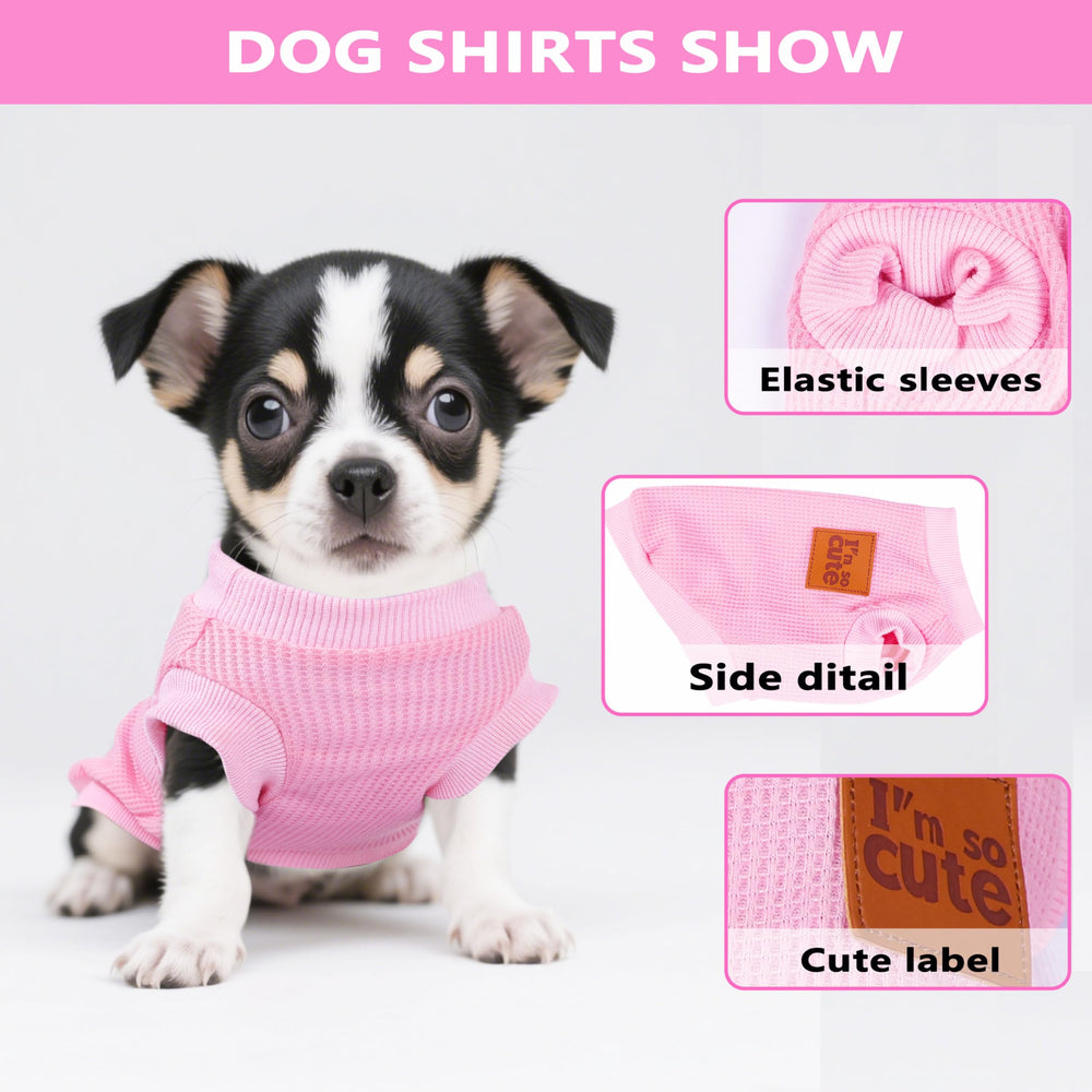 Viunimo sleeveless dog clothes demonstrate easy on/off with high elasticity.