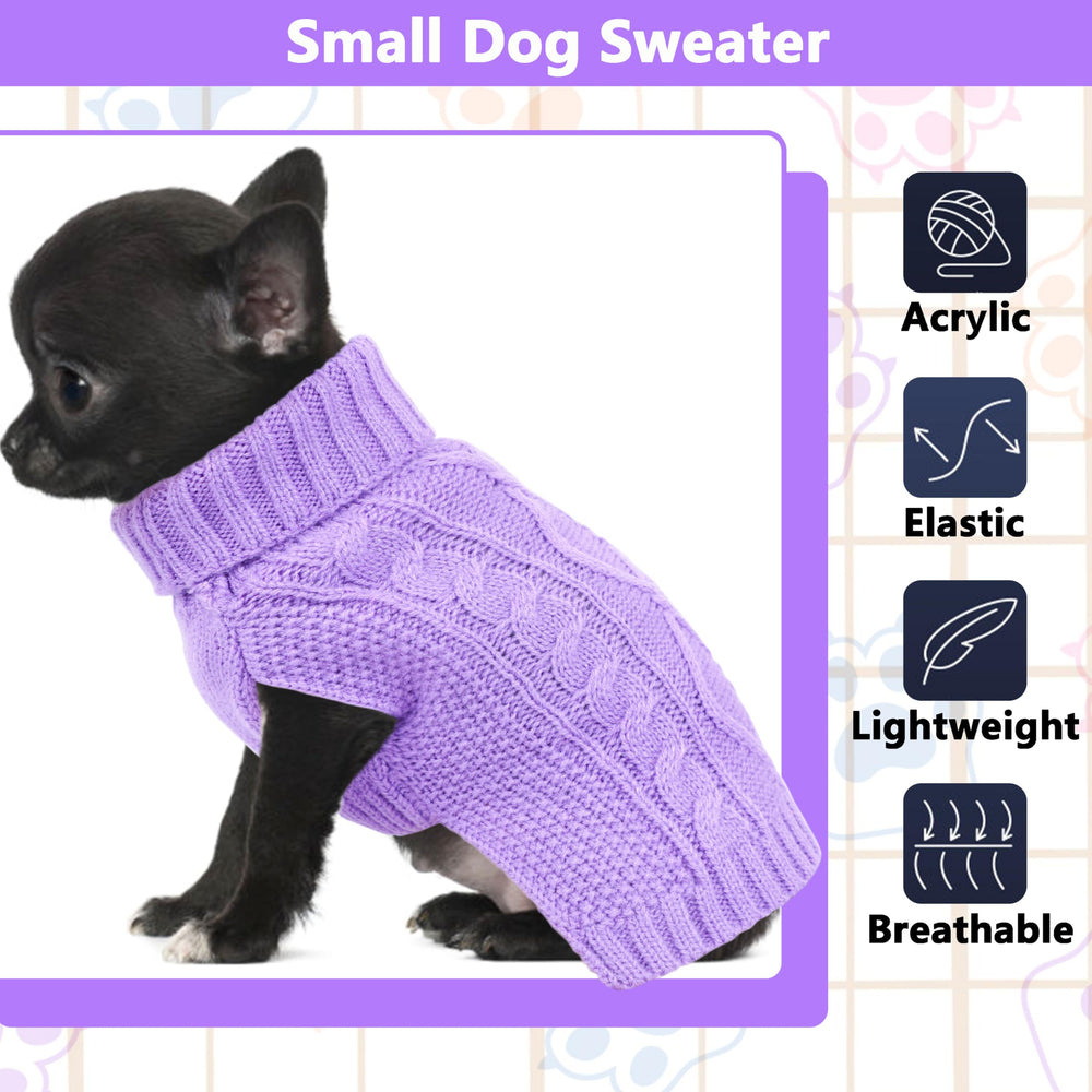 Viunimo dog sweaters turtleneck pullover showcases secure fit and neck warmth