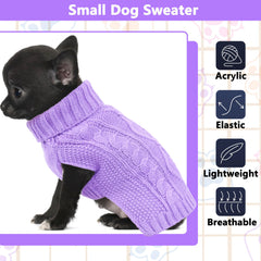 Viunimo dog sweaters turtleneck pullover showcases secure fit and neck warmth