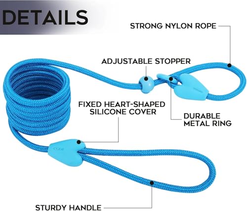 Viunimo slip lead fixed buckle and sliding ring for quick on-off.