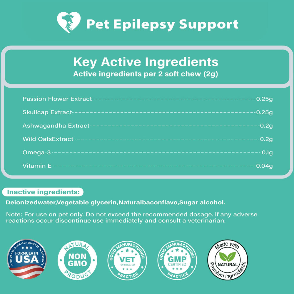 VivaElixir Calming Chews daily-serving directions diagram