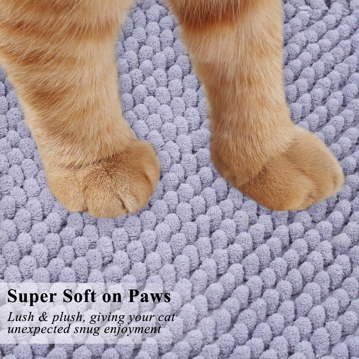 VIVAGLORY cat litter mat non-slip backing keeps mat in place during use