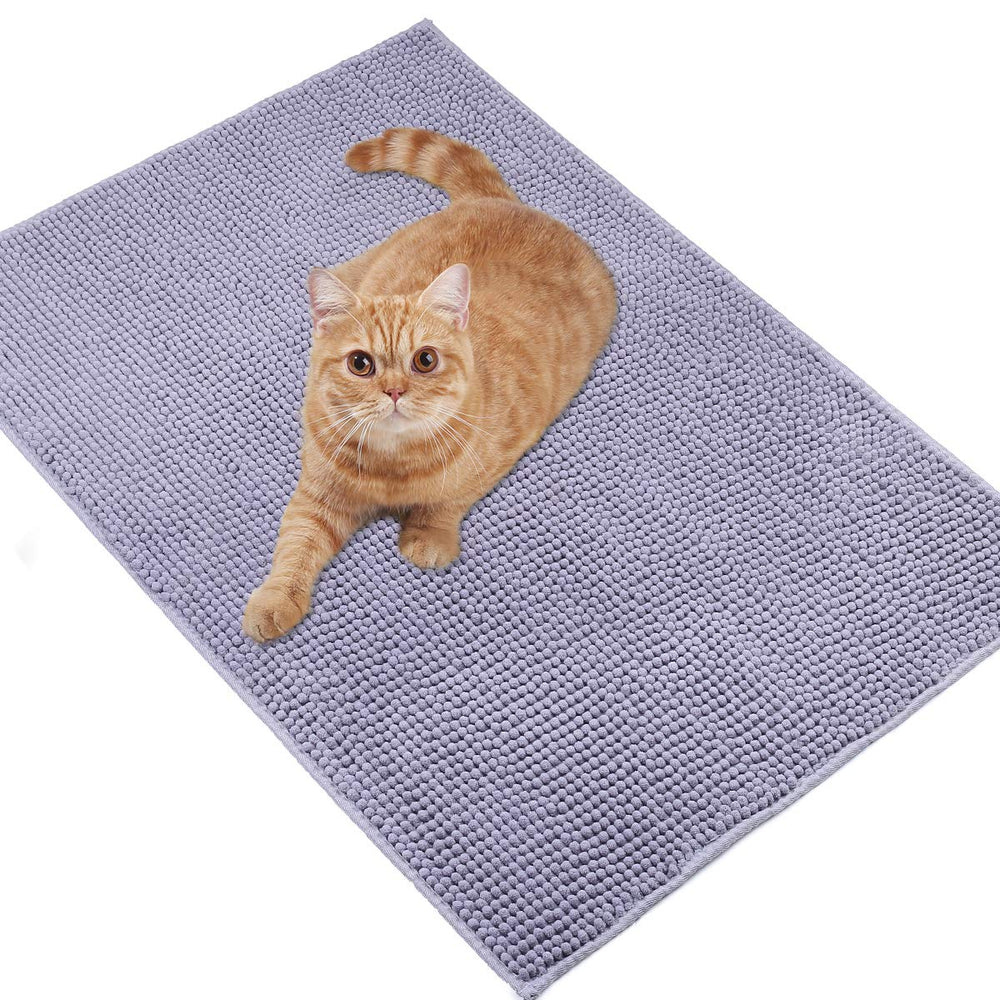 VIVAGLORY cat litter mat softgrip closeup shows plush fibers reducing litter spread