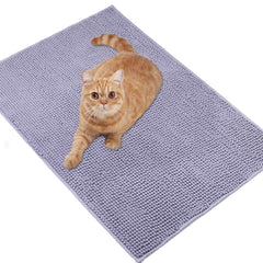 VIVAGLORY cat litter mat softgrip closeup shows plush fibers reducing litter spread