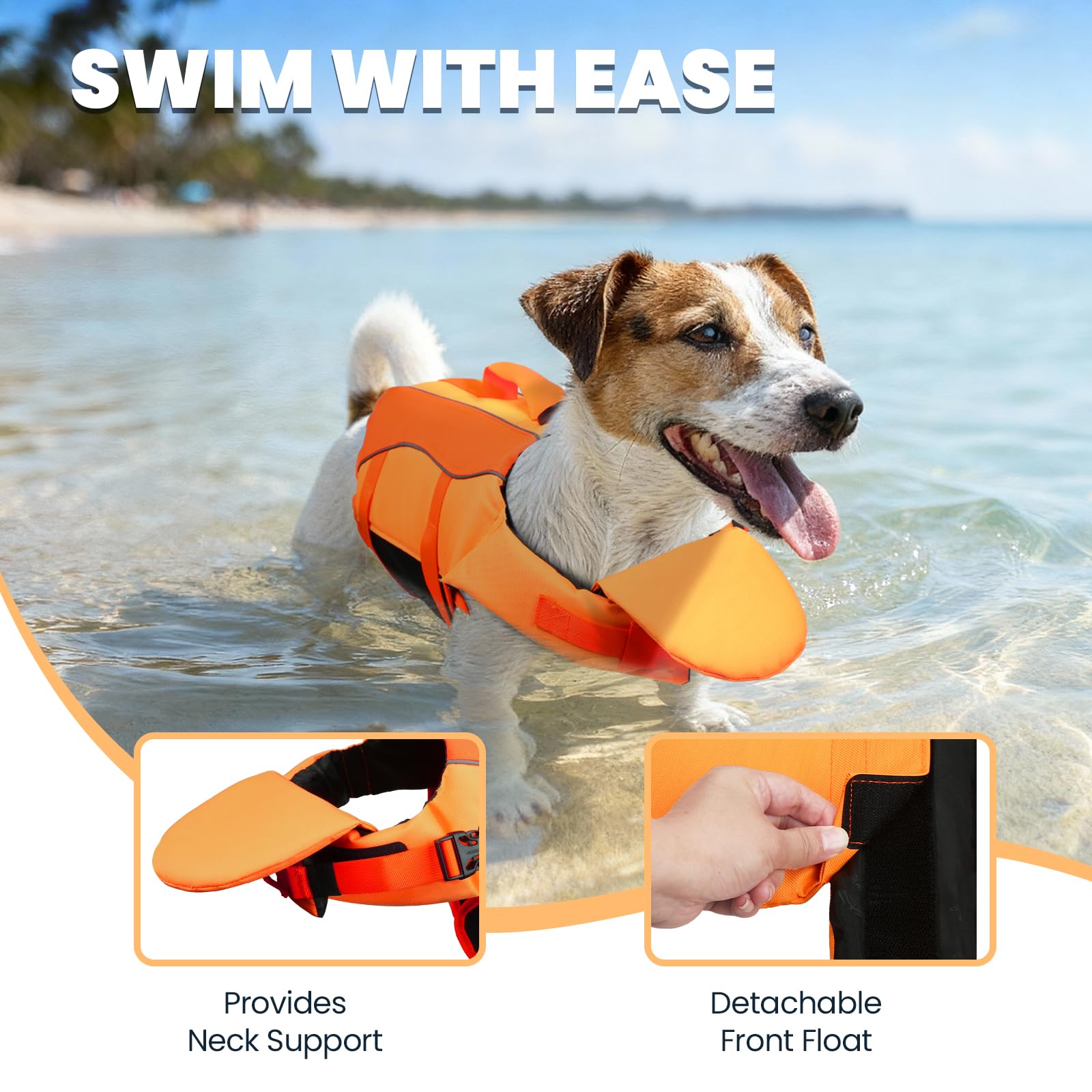 VIVAGLORY chin float provides gentle neck support during first swims.