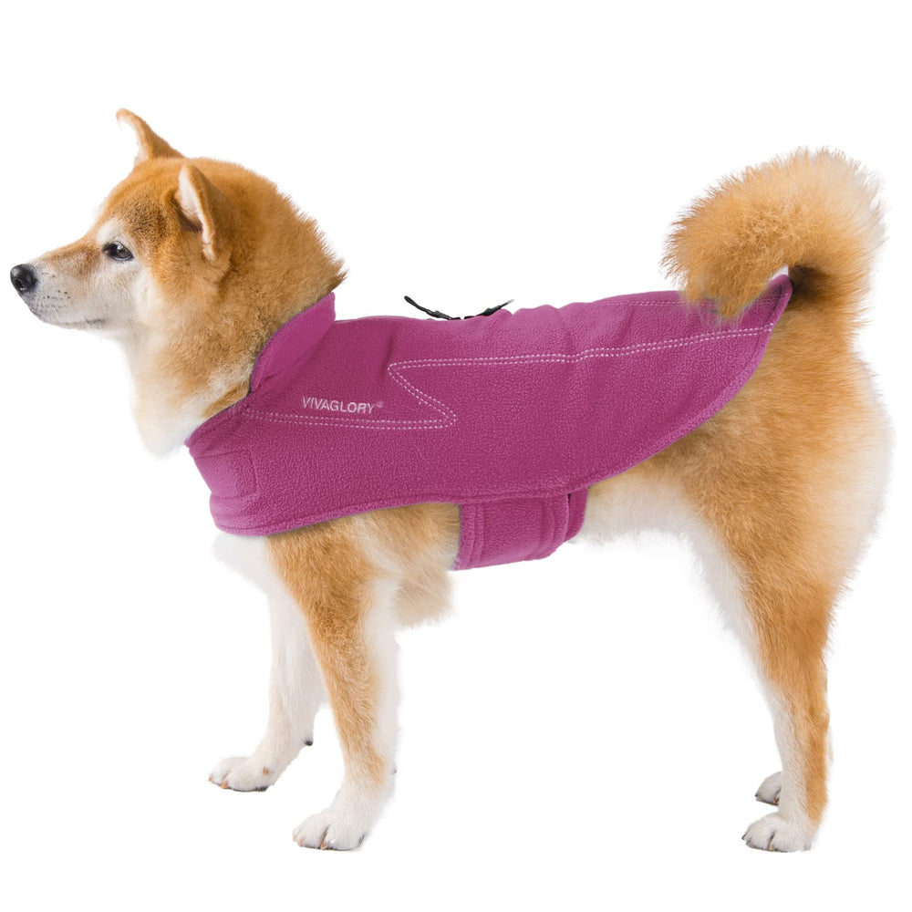 VIVAGLORY coat double zipper control for smooth leash management