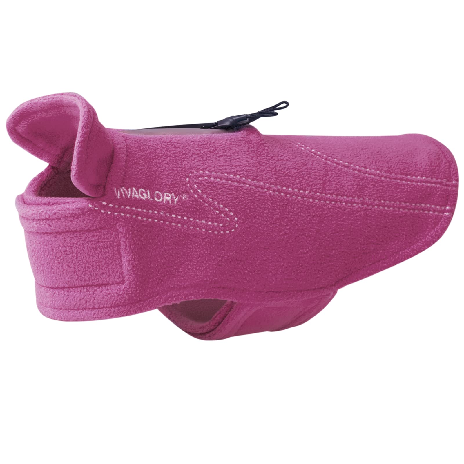 VIVAGLORY dog fleece coat neck belly closure for easy dressing and warmth