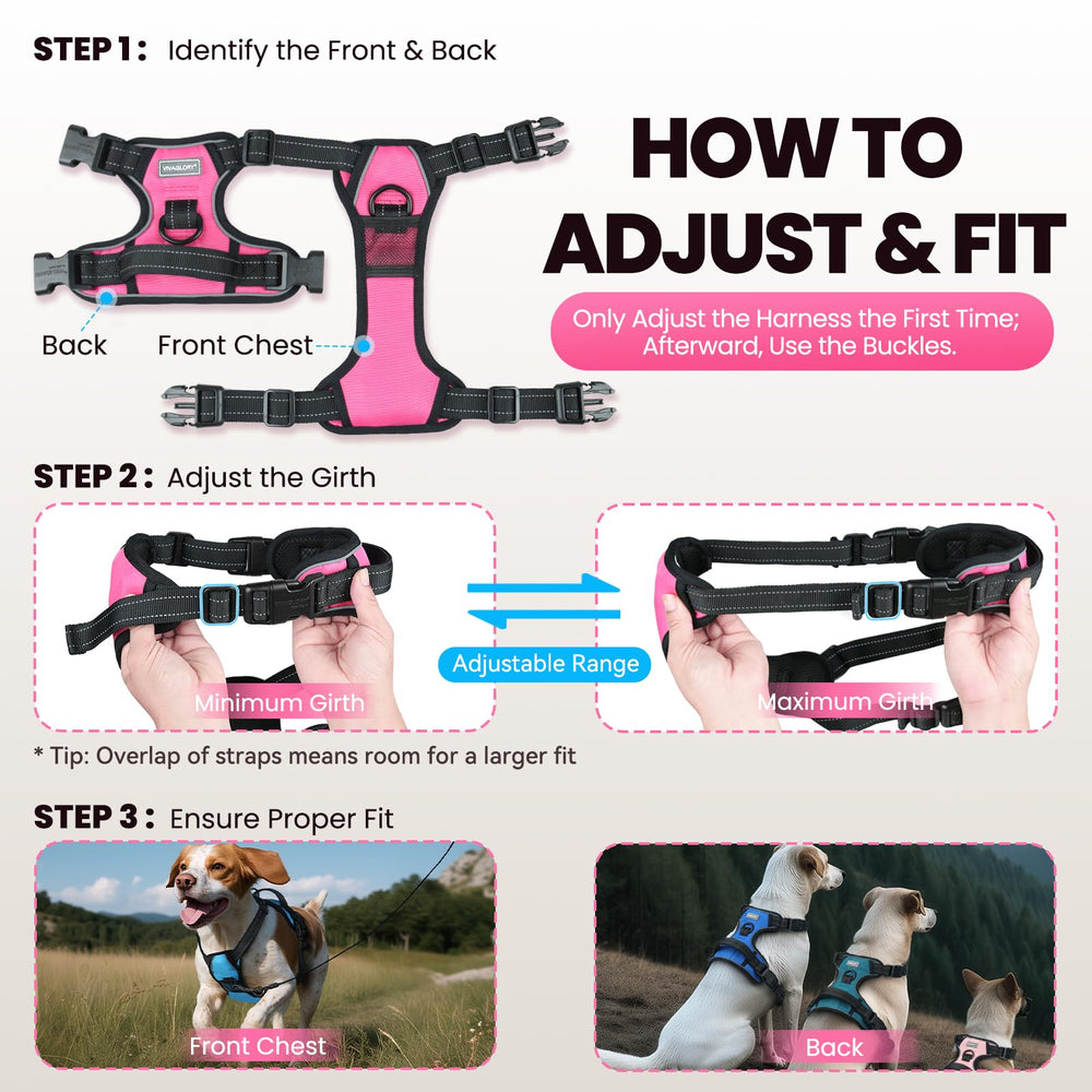 VIVAGLORY Easefit adjustable fit with multiple buckles for a snug hold.