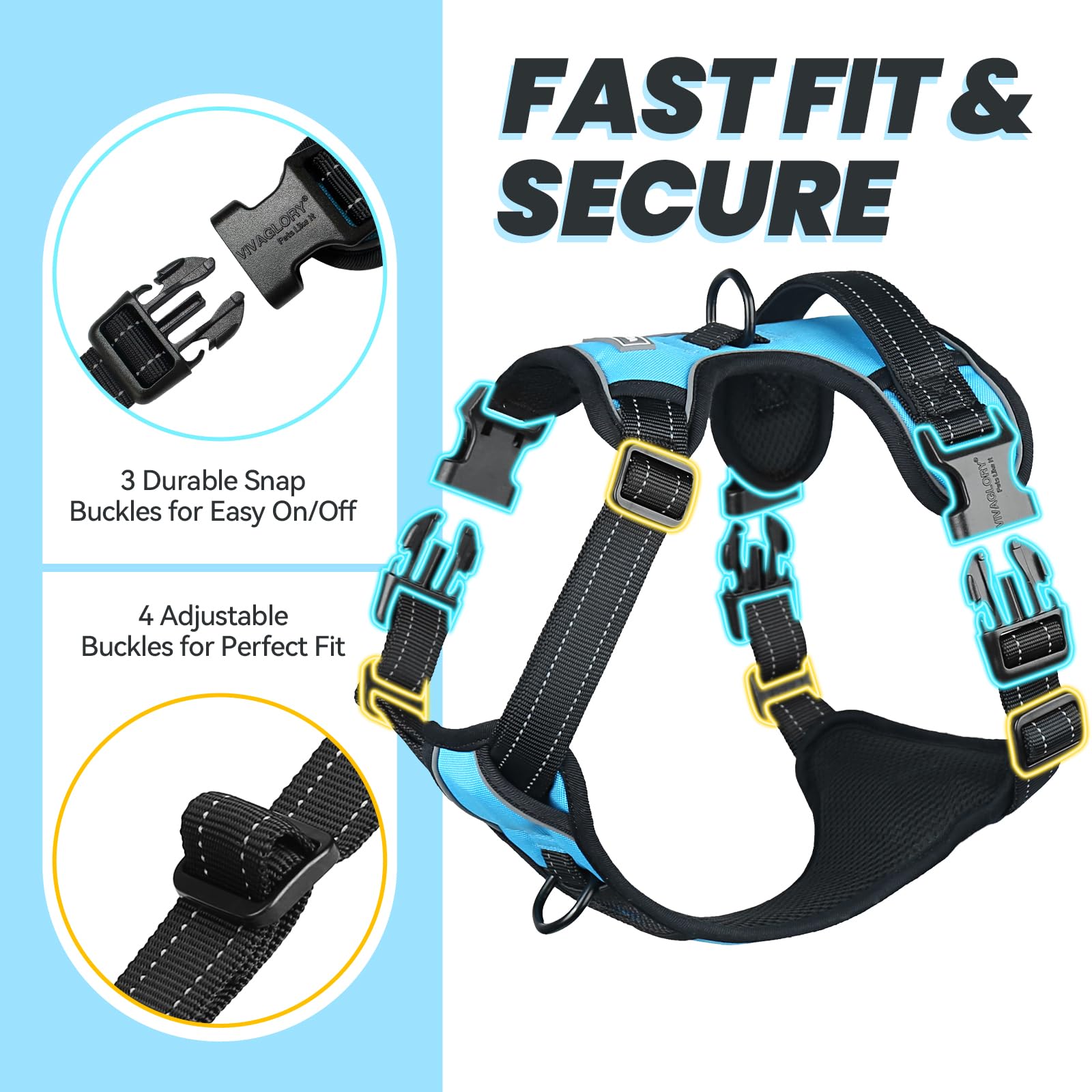 VIVAGLORY Easefit padded mesh lining provides all-day comfort.