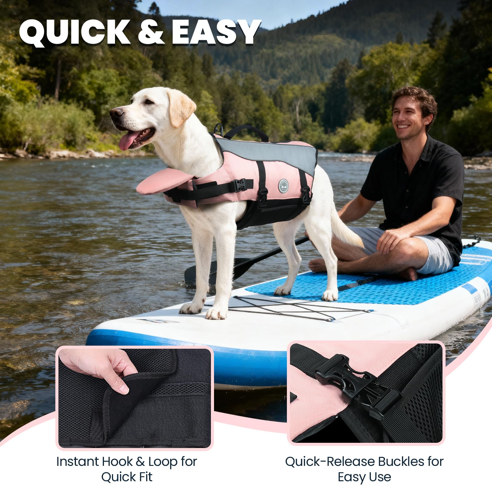 VIVAGLORY adjustable straps and quick-release buckles ensure a secure, comfortable fit.