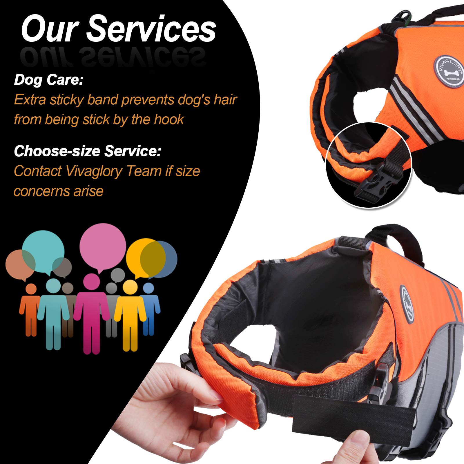 VIVAGLORY bright orange vest improves visibility during dusk boating or beach outings