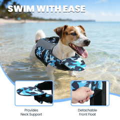 VIVAGLORY dog life vest with reflective trim boosts visibility in low light.