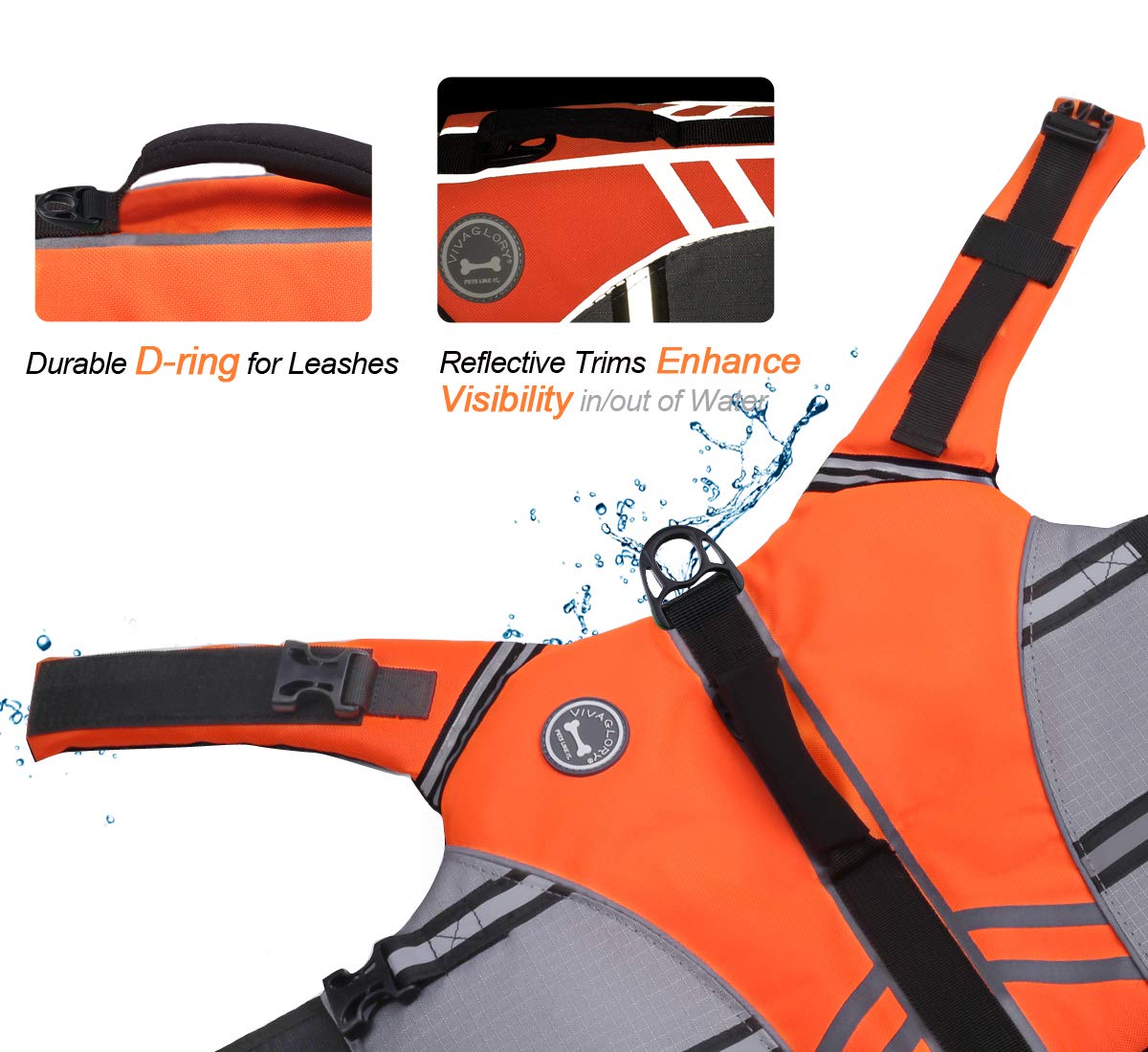 VIVAGLORY ripstop Oxford material keeps up with outdoor adventures and splashes