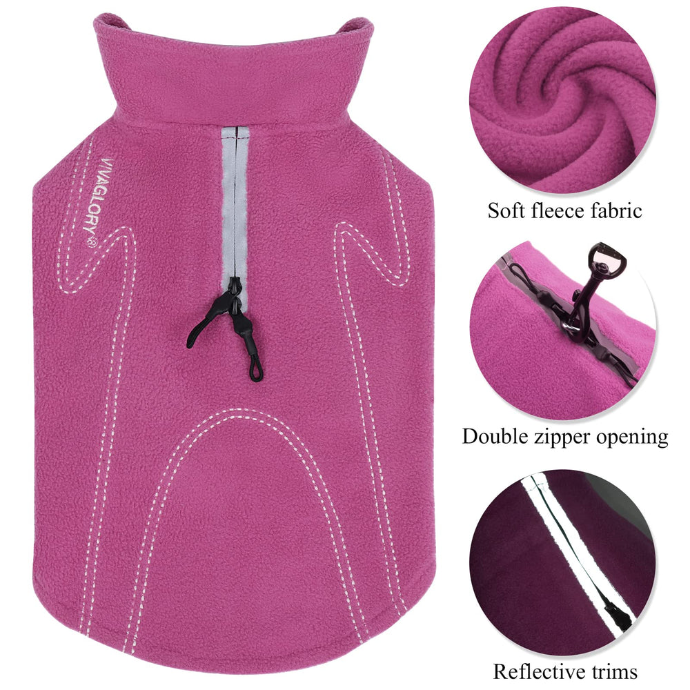 VIVAGLORY warm jacket double-layer fleece for cold walks
