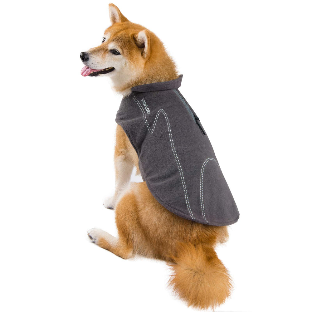 VIVAGLORY dog winter vest shown in street-style wear for daily warmth